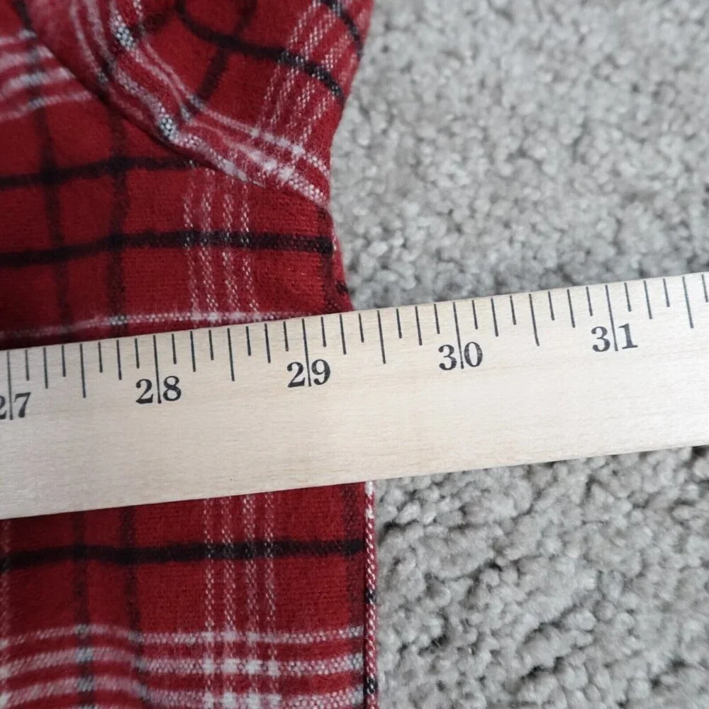 LL Bean Chamois Shirt 2XL Red Plaid Flannel - Picture 6 of 8